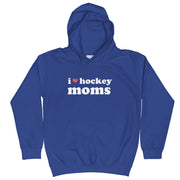 I Love Hockey Moms Kids Hoodie