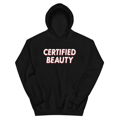 Certified Beauty Black and Red Hoodie