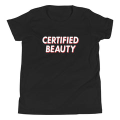 Certified Beauty Black and Red Kids T-Shirt