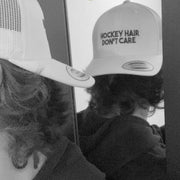Hockey Hair Don't Care White Hat