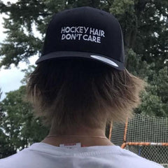 Hockey Hair Don't Care Black Hat