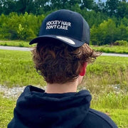 Hockey Hair Don't Care Black Hat